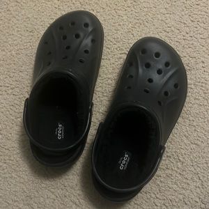BLACK FUZZY CROCS - Women size 8